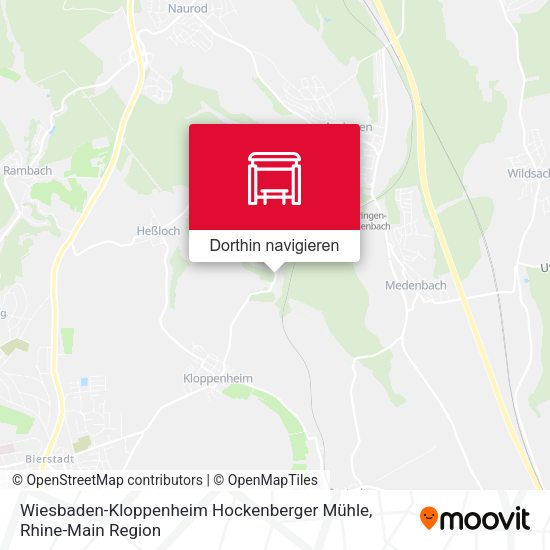Wiesbaden-Kloppenheim Hockenberger Mühle Karte
