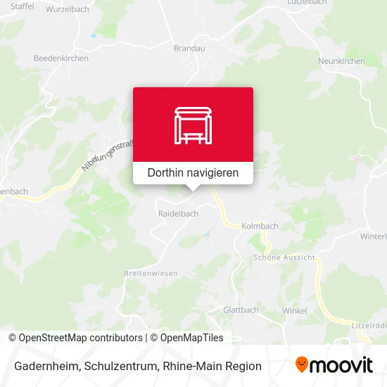 Gadernheim, Schulzentrum Karte