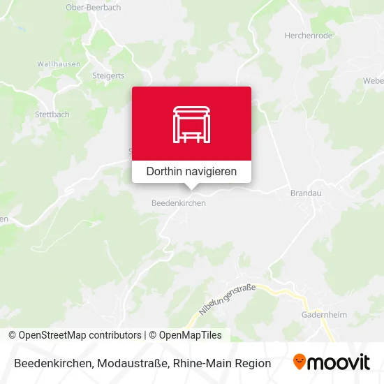Beedenkirchen, Modaustraße Karte