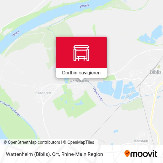 Wattenheim (Biblis), Ort Karte