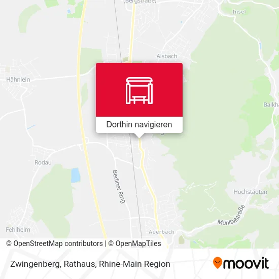 Zwingenberg, Rathaus Karte