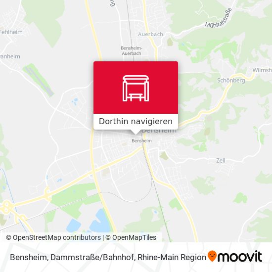 Bensheim, Dammstraße/Bahnhof Karte