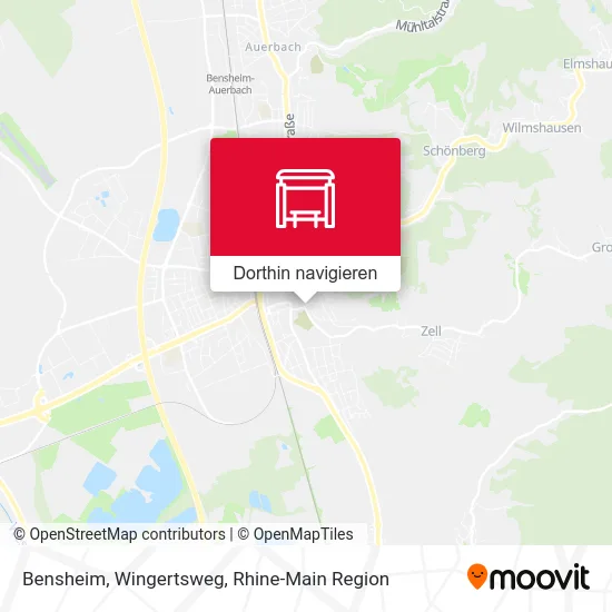 Bensheim, Wingertsweg Karte