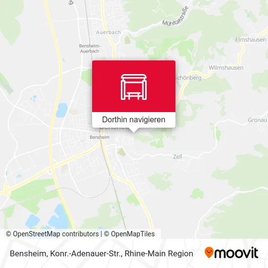 Bensheim, Konr.-Adenauer-Str. Karte