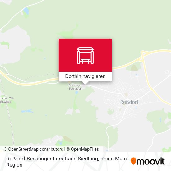 Roßdorf Bessunger Forsthaus Siedlung Karte