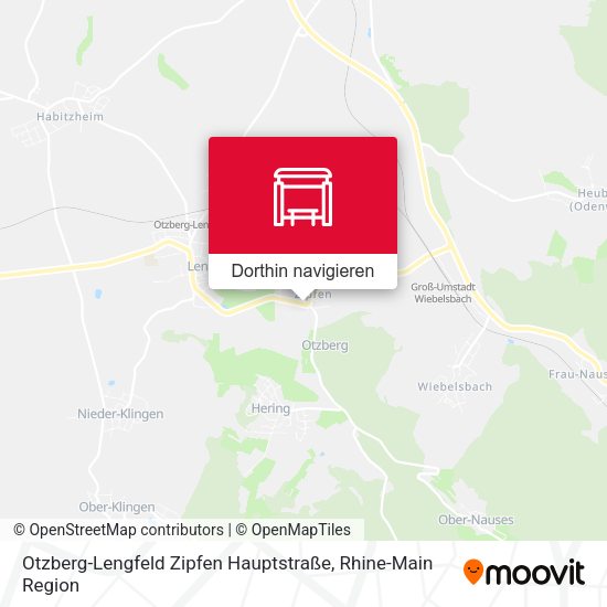 Otzberg-Lengfeld Zipfen Hauptstraße Karte