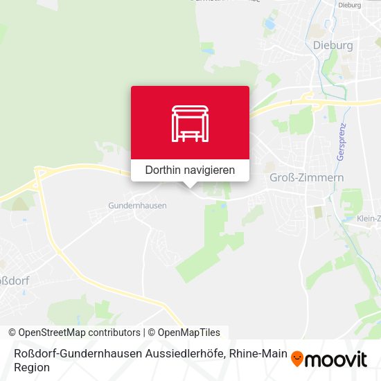 Roßdorf-Gundernhausen Aussiedlerhöfe Karte