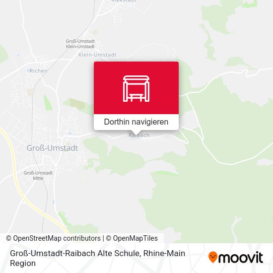 Groß-Umstadt-Raibach Alte Schule Karte