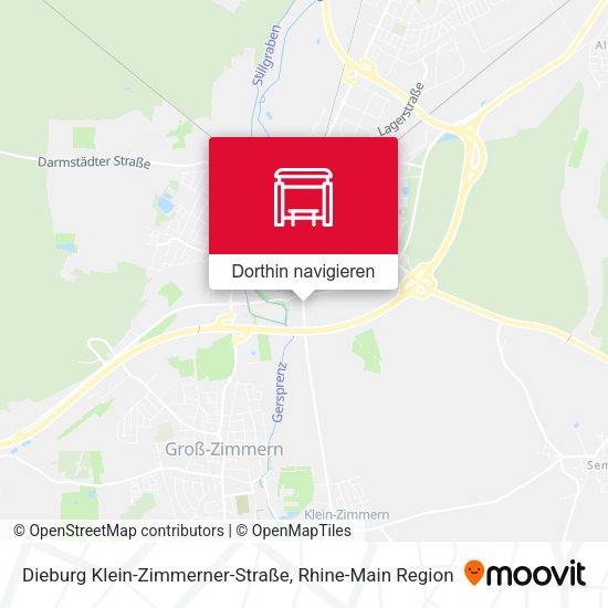 Dieburg Klein-Zimmerner-Straße Karte