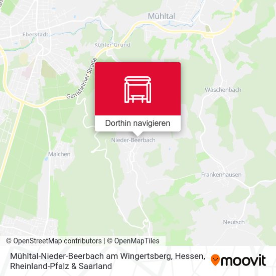 Mühltal-Nieder-Beerbach am Wingertsberg Karte