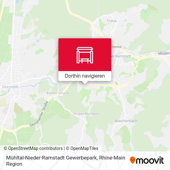 Mühltal-Nieder-Ramstadt Gewerbepark Karte
