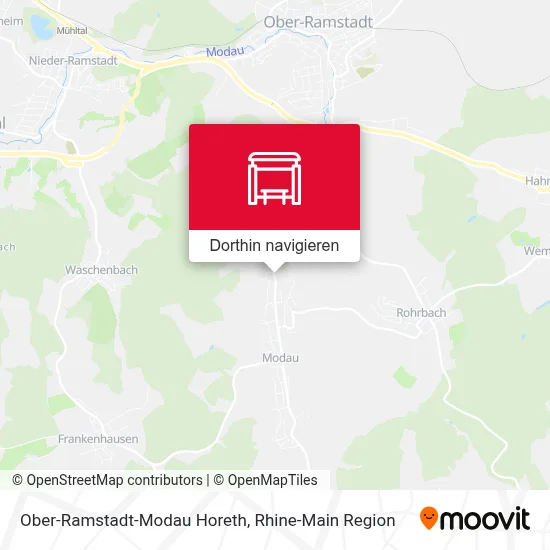 Ober-Ramstadt-Modau Horeth Karte