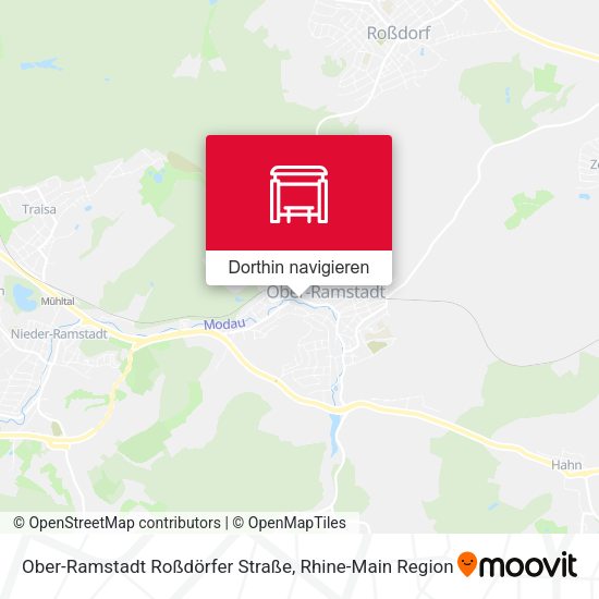 Ober-Ramstadt Roßdörfer Straße Karte