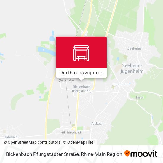 Bickenbach Pfungstädter Straße Karte