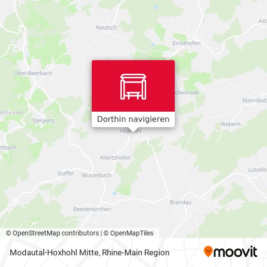 Modautal-Hoxhohl Mitte Karte