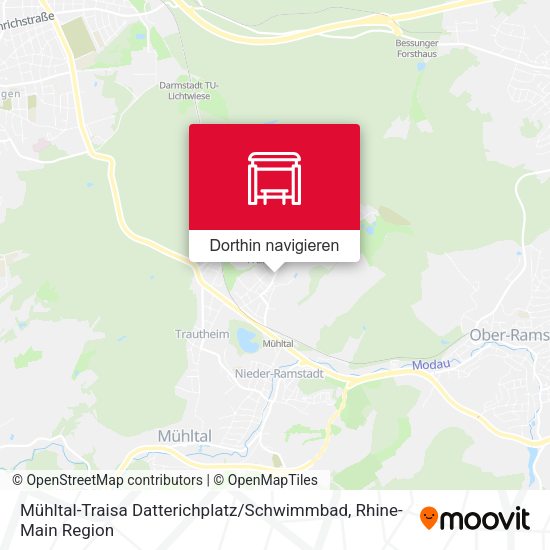Mühltal-Traisa Datterichplatz / Schwimmbad Karte
