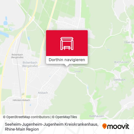 Seeheim-Jugenheim-Jugenheim Kreiskrankenhaus Karte