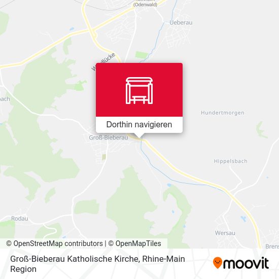 Groß-Bieberau Katholische Kirche Karte