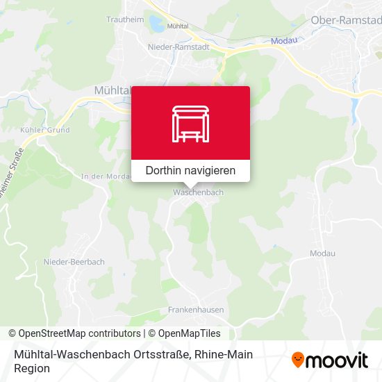 Mühltal-Waschenbach Ortsstraße Karte