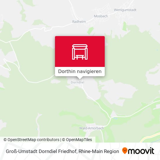 Groß-Umstadt Dorndiel Friedhof Karte