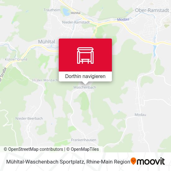 Mühltal-Waschenbach Sportplatz Karte
