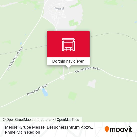 Messel-Grube Messel Besucherzentrum Abzw. Karte
