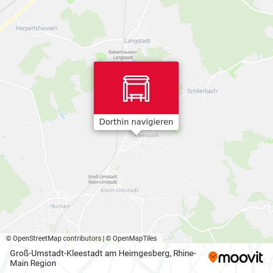 Groß-Umstadt-Kleestadt am Heimgesberg Karte