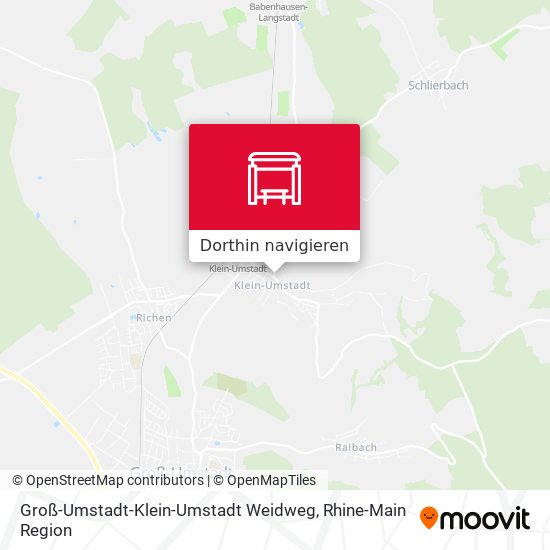 Groß-Umstadt-Klein-Umstadt Weidweg Karte