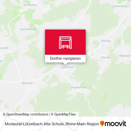 Modautal-Lützelbach Alte Schule Karte