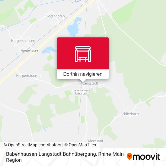 Babenhausen-Langstadt Bahnübergang Karte