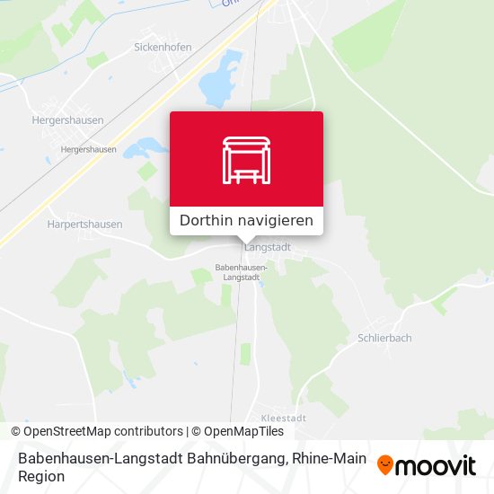 Babenhausen-Langstadt Bahnübergang Karte