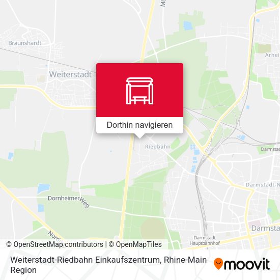 Weiterstadt-Riedbahn Einkaufszentrum Karte