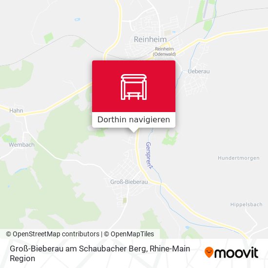 Groß-Bieberau am Schaubacher Berg Karte