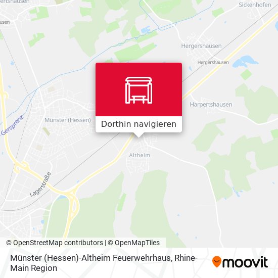 Münster (Hessen)-Altheim Feuerwehrhaus Karte