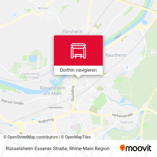 Rüsselsheim Essener Straße Karte