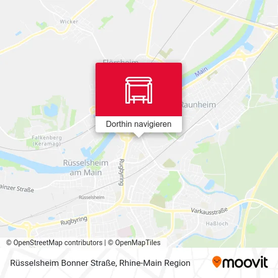 Rüsselsheim Bonner Straße Karte