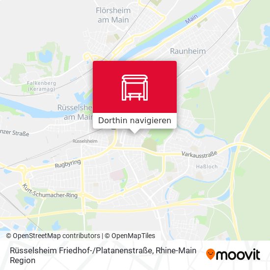 Rüsselsheim Friedhof- / Platanenstraße Karte