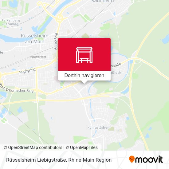 Rüsselsheim Liebigstraße Karte