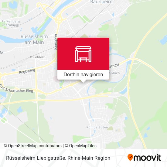 Rüsselsheim Liebigstraße Karte