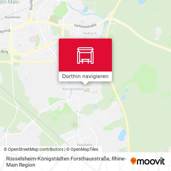 Rüsselsheim-Königstädten Forsthausstraße Karte