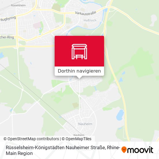 Rüsselsheim-Königstädten Nauheimer Straße Karte