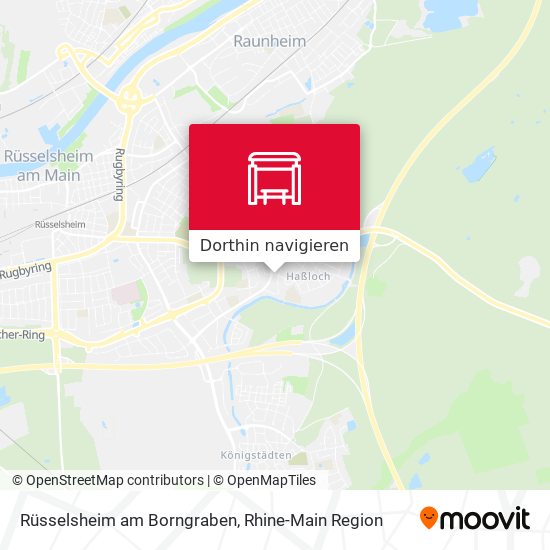 Rüsselsheim am Borngraben Karte