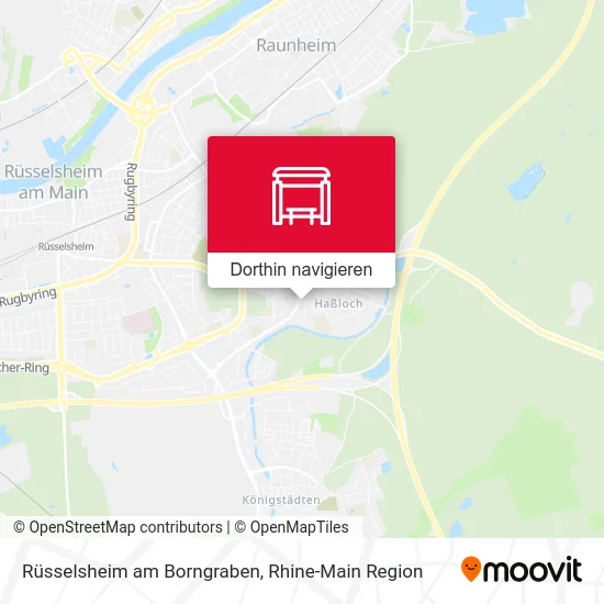 Rüsselsheim am Borngraben Karte