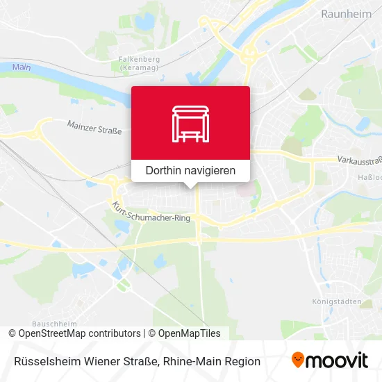 Rüsselsheim Wiener Straße Karte