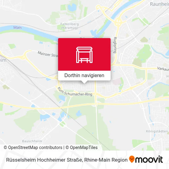 Rüsselsheim Hochheimer Straße Karte