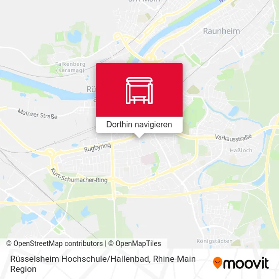 Rüsselsheim Hochschule / Hallenbad Karte