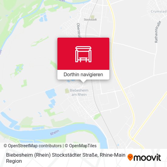 Biebesheim (Rhein) Stockstädter Straße Karte