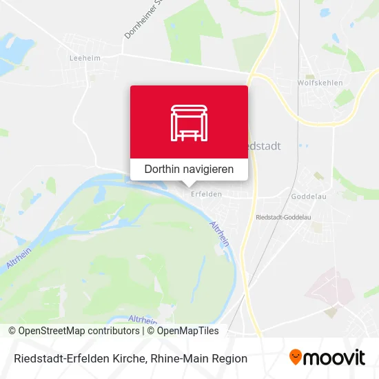 Riedstadt-Erfelden Kirche Karte