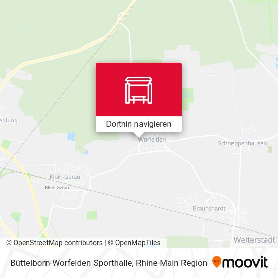 Büttelborn-Worfelden Sporthalle Karte