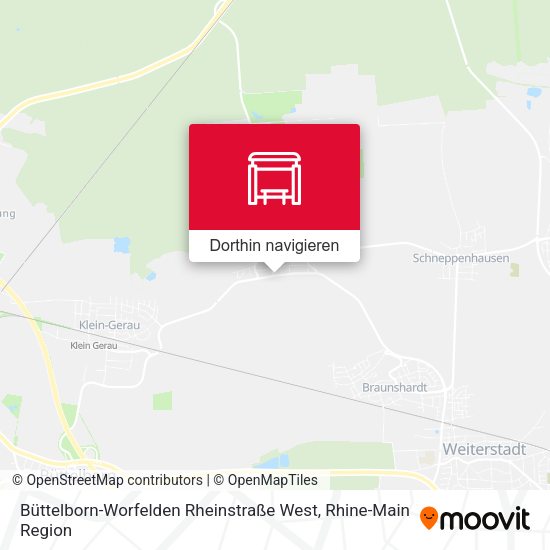 Büttelborn-Worfelden Rheinstraße West Karte